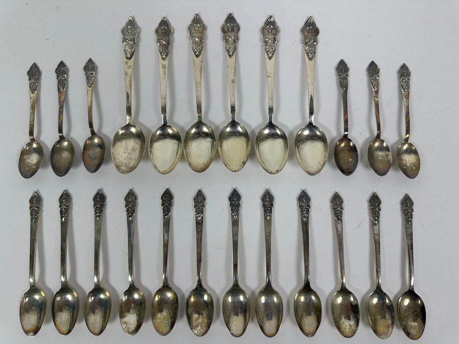 Sterling Silver Siam Thailand Spoons 5L, 4.5L & 3.5L 281g [Photo 4]