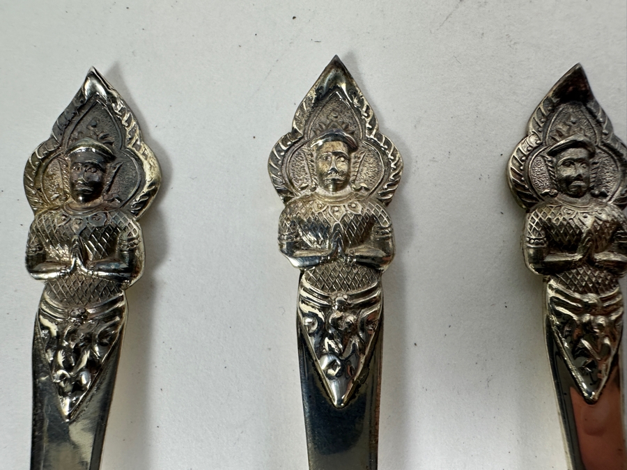 Sterling Silver Siam Thailand Spoons 5L, 4.5L & 3.5L 281g [Photo 2]