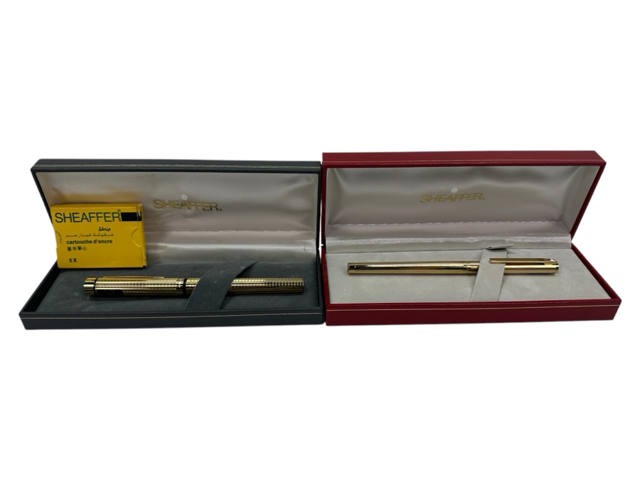 Sheaffer Fountain Pen With 14K Gold Nib And Gold EP Sheaffer Fountain Pen [Photo 1]