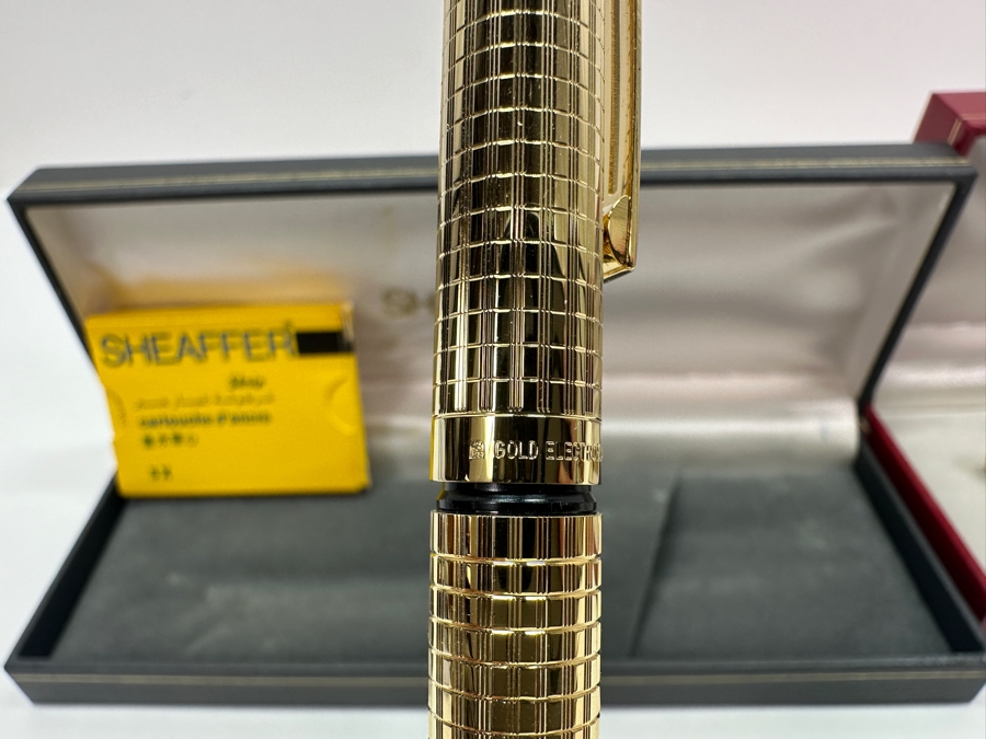 Sheaffer Fountain Pen With 14K Gold Nib And Gold EP Sheaffer Fountain Pen [Photo 4]