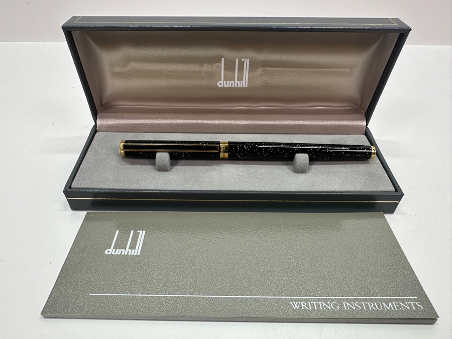 Vintage Dunhill Gemline Black Fountain Pen With 14k Gold Nib [Photo 2]
