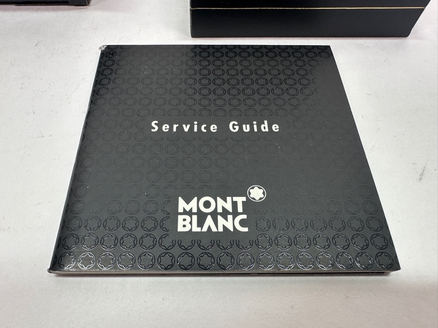 Vintage Montblanc Sterling Silver Cufflinks Round With Small Star In Original Box 35918 [Photo 8]