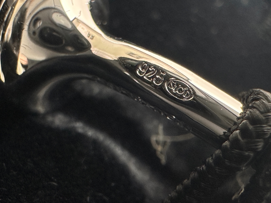 Vintage Montblanc Sterling Silver Cufflinks Round With Small Star In Original Box 35918 [Photo 11]