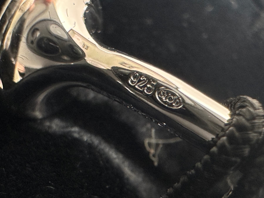 Vintage Montblanc Sterling Silver Cufflinks Round With Small Star In Original Box 35918 [Photo 2]