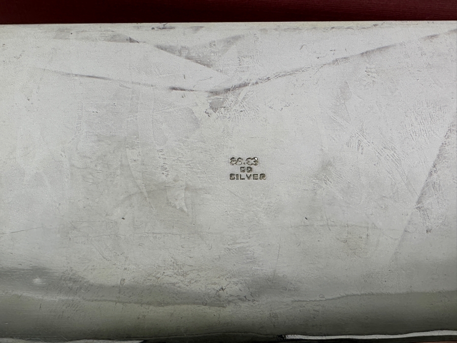 Sterling Silver Handcrafted Box Khmer Craftsmanship Emblazoned With The Singapore Ministry Of Foreign Affairs Emblem 205g [Photo 7]
