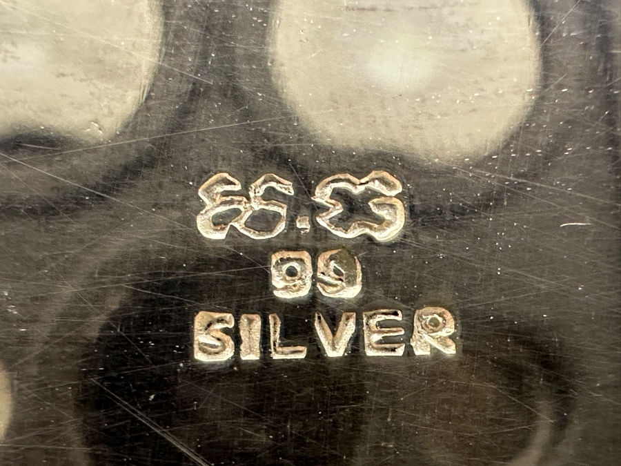 Sterling Silver Handcrafted Box Khmer Craftsmanship Emblazoned With The Singapore Ministry Of Foreign Affairs Emblem 205g [Photo 8]