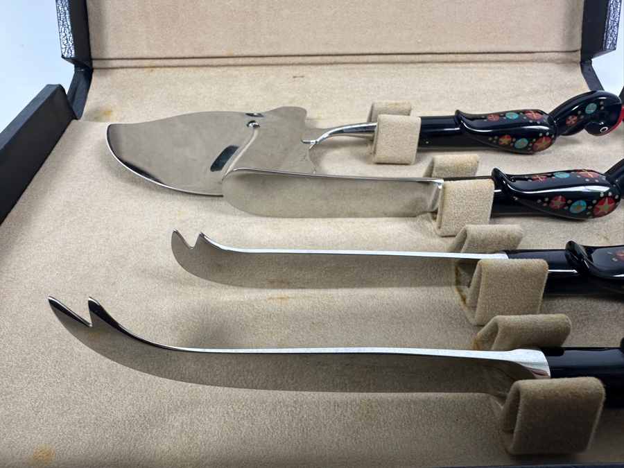 Vintage Handmade Lebanese Jezzine Cutlery Set By S & S Haddad With Original Box [Photo 6]