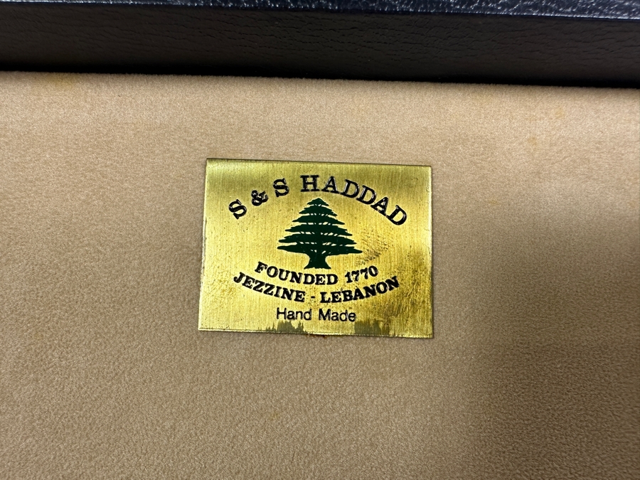 Vintage Handmade Lebanese Jezzine Cutlery Set By S & S Haddad With Original Box [Photo 7]