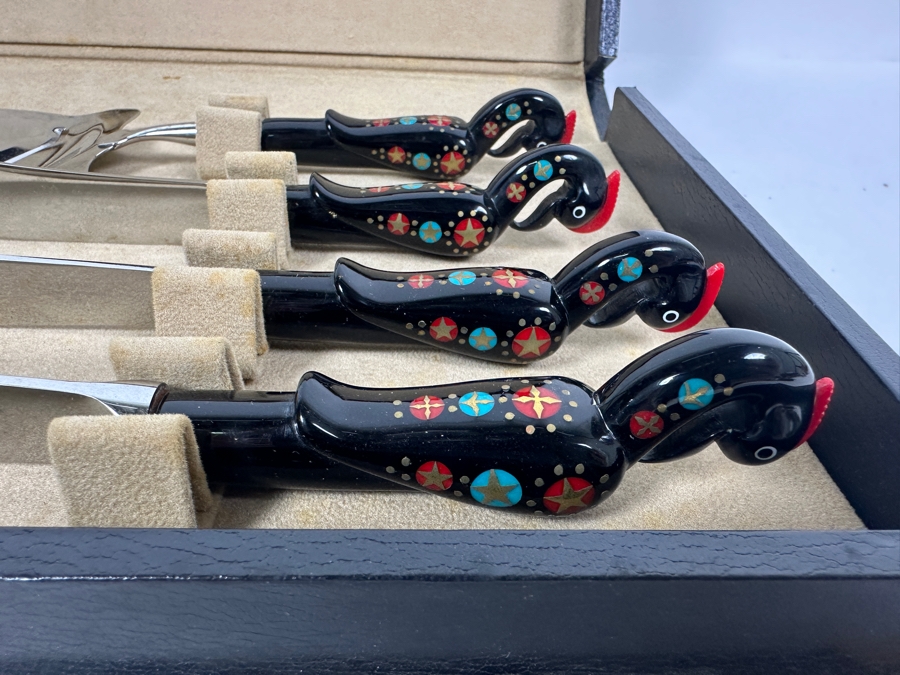 Vintage Handmade Lebanese Jezzine Cutlery Set By S & S Haddad With Original Box [Photo 5]