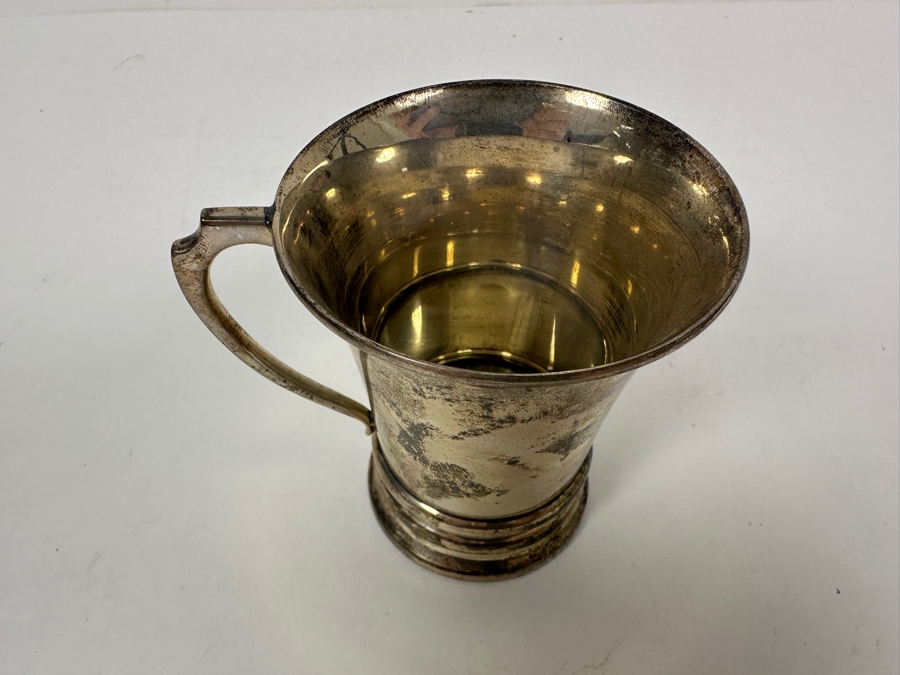 English Sterling Silver Christening Cup Tankard S & M 3.25H 77g [Photo 4]