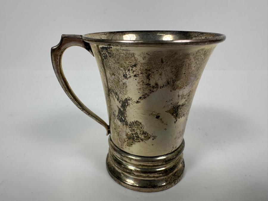 English Sterling Silver Christening Cup Tankard S & M 3.25H 77g [Photo 2]