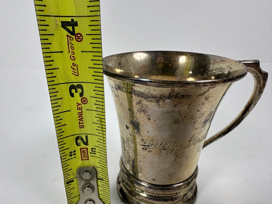 English Sterling Silver Christening Cup Tankard S & M 3.25H 77g [Photo 6]