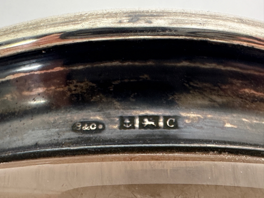 Vintage Mid-Century English Hallmarked Birmingham W I Broadway & Co. Sterling Silver Lid Powder Jar 4W X 2H [Photo 7]
