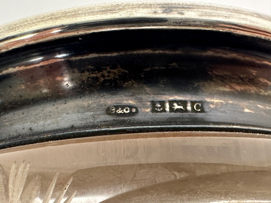 Vintage Mid-Century English Hallmarked Birmingham W I Broadway & Co. Sterling Silver Lid Powder Jar 4W X 2H [Photo 6]