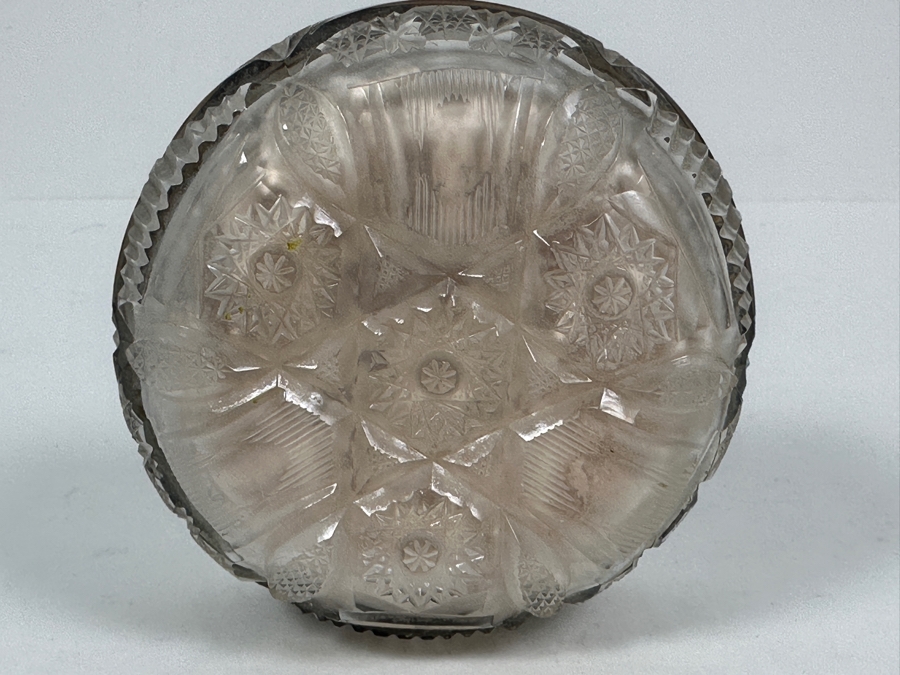 Vintage Mid-Century English Hallmarked Birmingham W I Broadway & Co. Sterling Silver Lid Powder Jar 4W X 2H [Photo 8]