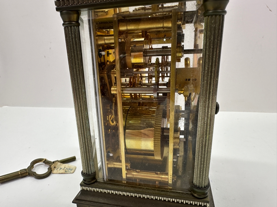 Stunning Matthew Norman London Brass Repeater Carriage Clock Working 4W X 3.5D X 7H Very Heavy [Photo 8]