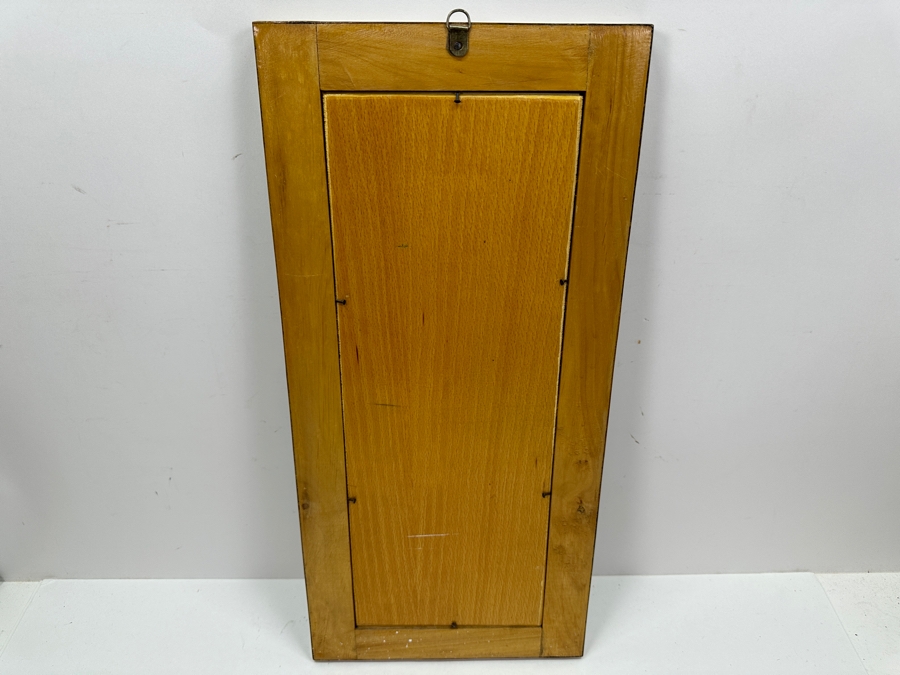 Vintage Persian Miniature Painting In Mosaic Wooden Frame 8.75 X 18.5 [Photo 15]