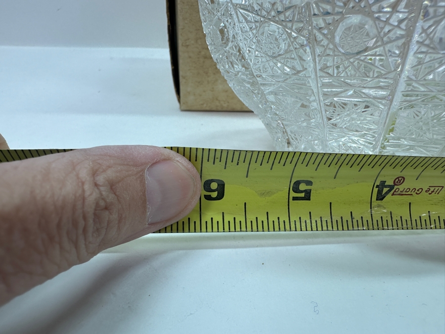 Bohemia Czechoslovakia Cut Crystal Basket With Original Box 6W X 6H [Photo 8]