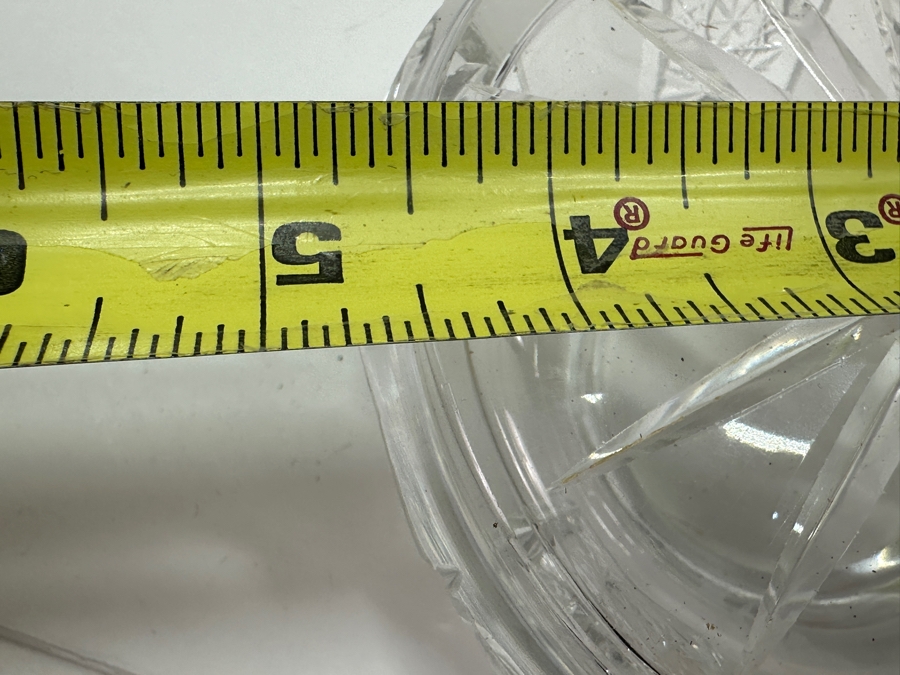 Bohemia Czechoslovakia Cut Crystal Jar With Lid 4.5W [Photo 7]