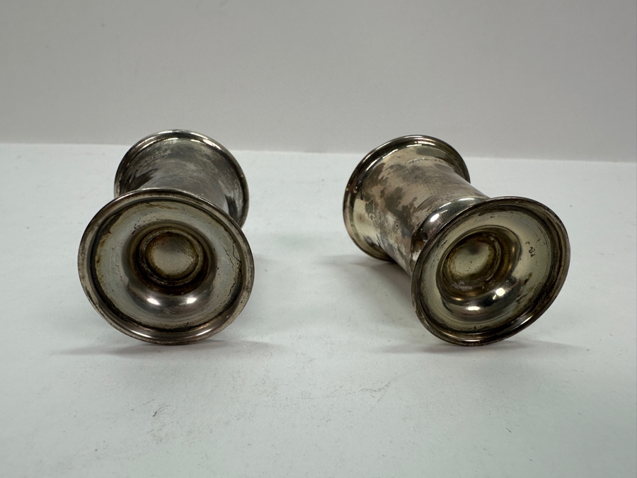 English Sterling Silver Salt & Pepper Shakers 2.75H 72.7g [Photo 8]