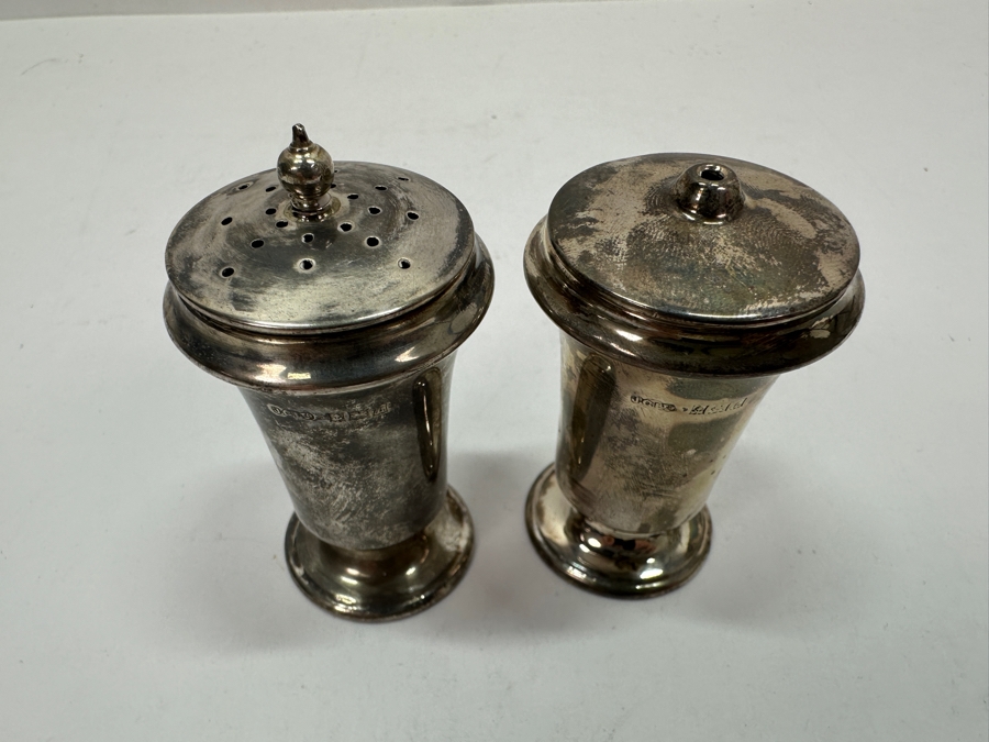 English Sterling Silver Salt & Pepper Shakers 2.75H 72.7g [Photo 3]