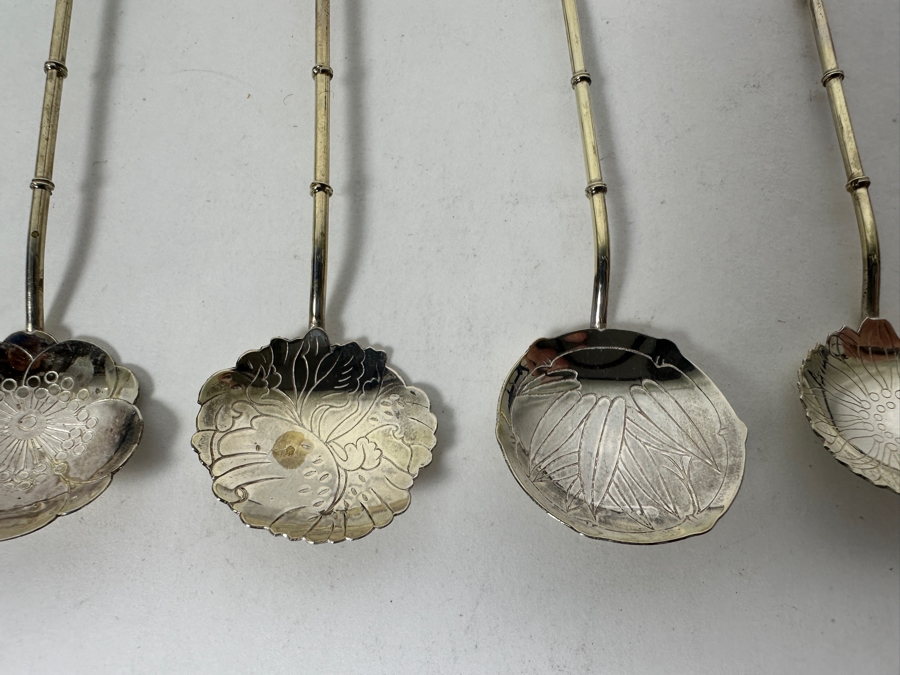(6) Vintage Sterling Silver Japanese Stirring Spoons Teaspoons 31.3g [Photo 7]