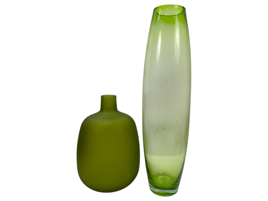 Large Of Large Glass Vases From Z Gallerie 13.5H & 23.5H