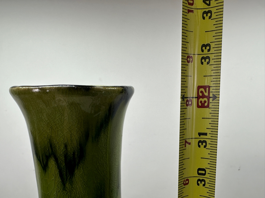 Pair Of Green Wasabi Glazed Pottery Vases From Z Gallerie Retails $96 [Photo 5]