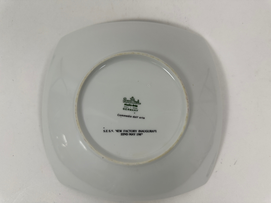 Rosenthal Studio-Linie Germany Bjorn Winblad Porcelain Dish 1987 S.E.S.S. New Factory Inauguration May 1987 7 X 7 [Photo 4]