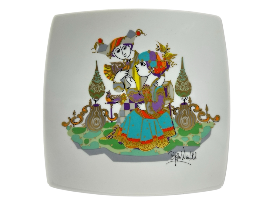 Rosenthal Studio-Linie Germany Bjorn Winblad Porcelain Dish 1987 S.E.S.S. New Factory Inauguration May 1987 7 X 7 [Photo 1]
