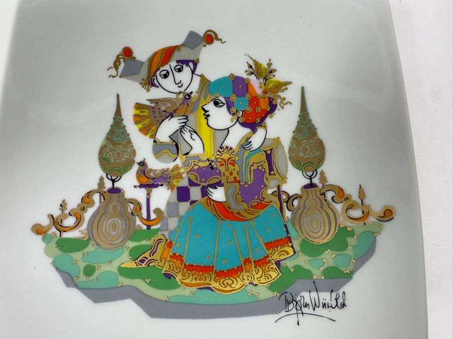 Rosenthal Studio-Linie Germany Bjorn Winblad Porcelain Dish 1987 S.E.S.S. New Factory Inauguration May 1987 7 X 7 [Photo 2]