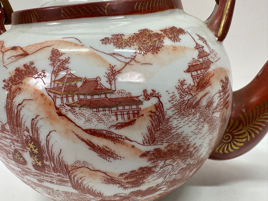 Vintage Japanese Kutani Teapot 8W X 8.5H [Photo 7]