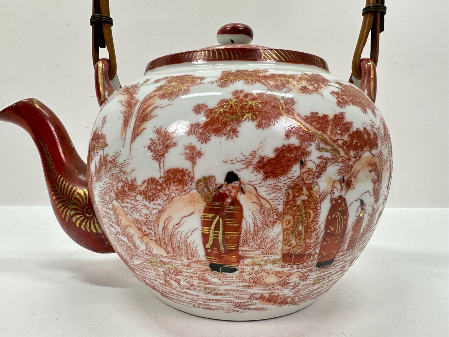 Vintage Japanese Kutani Teapot 8W X 8.5H [Photo 2]