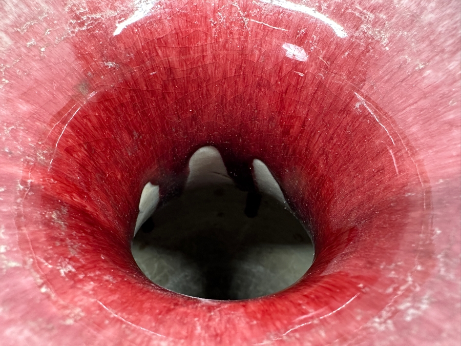 Antique Chinese Ox Blood Porcelain Vase 16H [Photo 6]