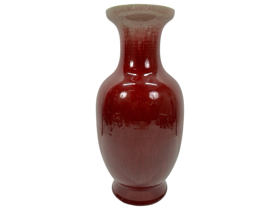 Antique Chinese Ox Blood Porcelain Vase 16H [Photo 1]
