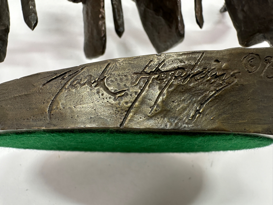 Mark Hopkins Bronze Sculpture Titled 'Trio' 1995 Numbered 135 Of 750 16W X 6D X 10H [Photo 11]