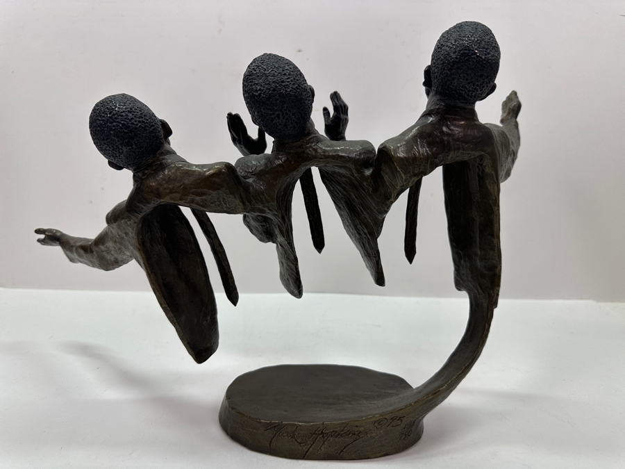 Mark Hopkins Bronze Sculpture Titled 'Trio' 1995 Numbered 135 Of 750 16W X 6D X 10H [Photo 9]
