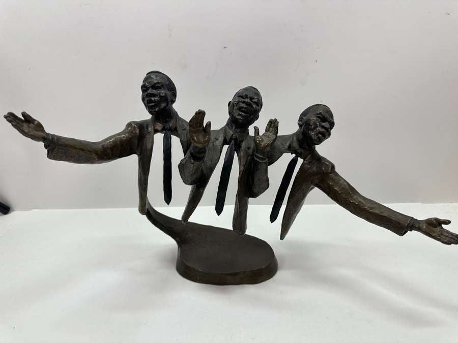 Mark Hopkins Bronze Sculpture Titled 'Trio' 1995 Numbered 135 Of 750 16W X 6D X 10H [Photo 2]