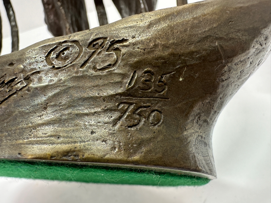 Mark Hopkins Bronze Sculpture Titled 'Trio' 1995 Numbered 135 Of 750 16W X 6D X 10H [Photo 13]