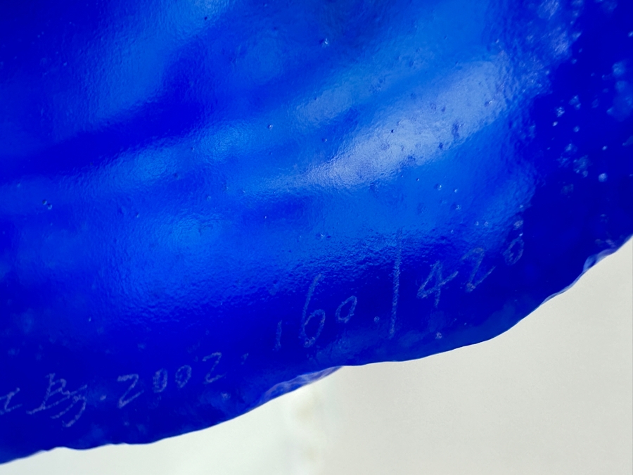 Liuli Gongfang Liuligongfang Crystal Glass Fish Sculpture Artist Signed 2002 With Original Box Taiwan Artistic Chinese Glassware 8.25W X 8H [Photo 8]