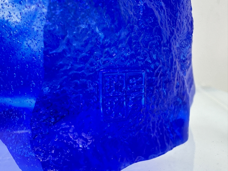 Liuli Gongfang Liuligongfang Crystal Glass Fish Sculpture Artist Signed 2002 With Original Box Taiwan Artistic Chinese Glassware 8.25W X 8H [Photo 6]