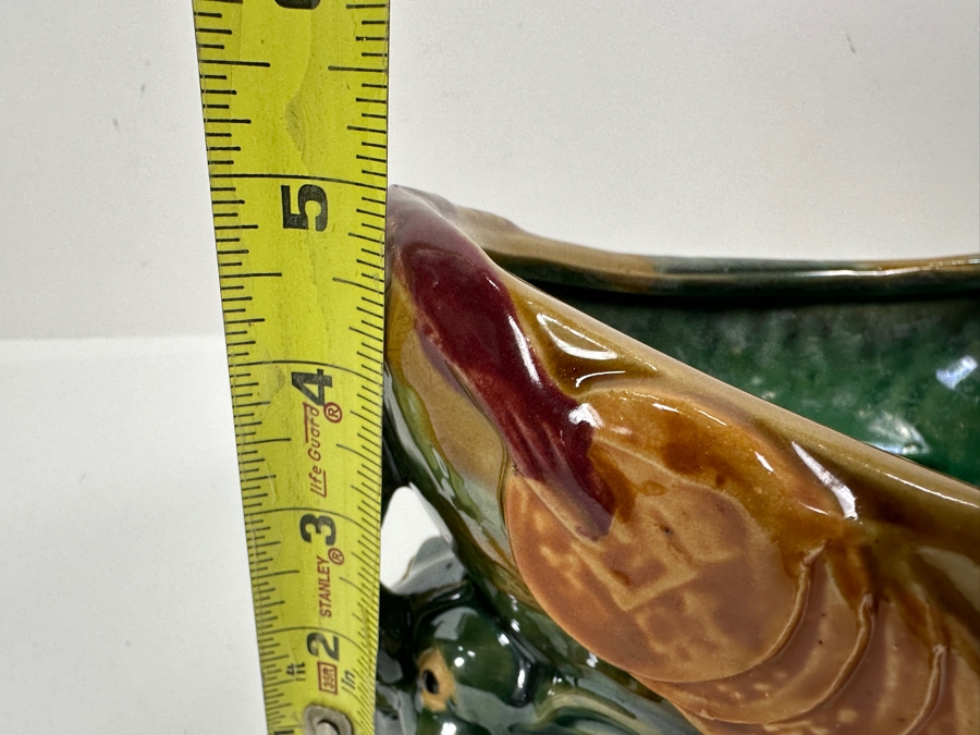 Vintage Asian Glazed Ceramic Planter 10W X 5H [Photo 9]