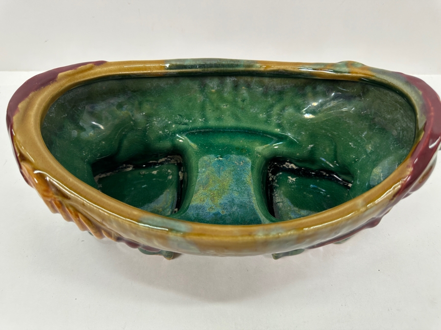 Vintage Asian Glazed Ceramic Planter 10W X 5H [Photo 6]