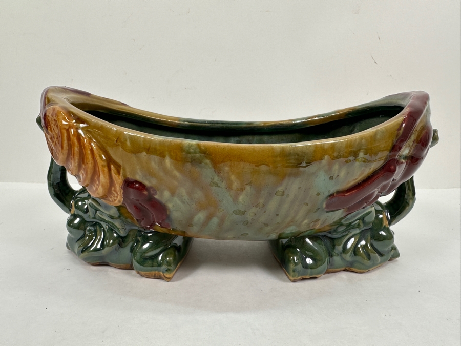 Vintage Asian Glazed Ceramic Planter 10W X 5H [Photo 5]