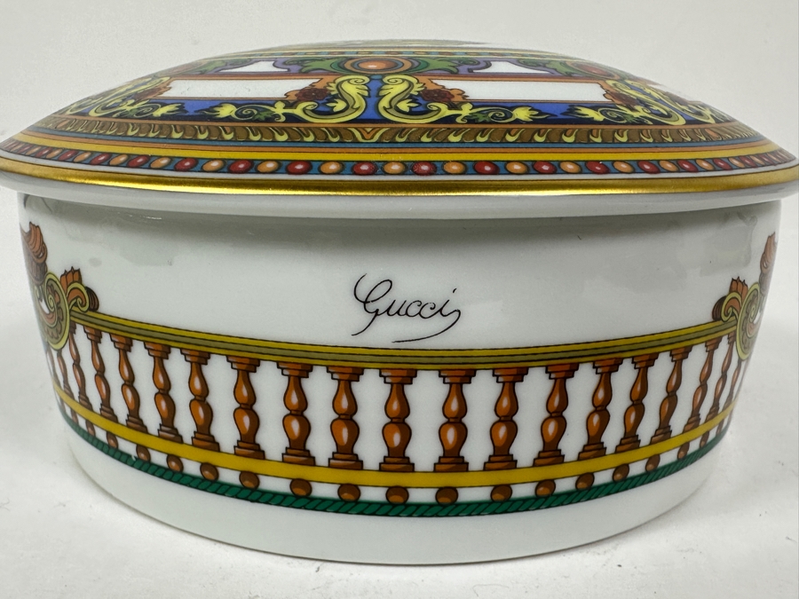 GUCCI Porcelain Box Made In France Carousel Horse 6W X 2.75H [Photo 5]