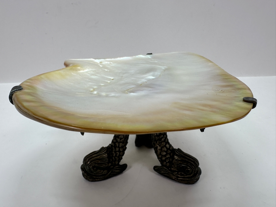 Vintage Maitland-Smith Mother Of Pearl Caviar Dish 7.5W X 6D X 3H [Photo 3]