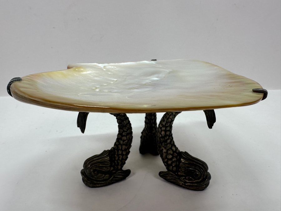 Vintage Maitland-Smith Mother Of Pearl Caviar Dish 7.5W X 6D X 3H [Photo 2]