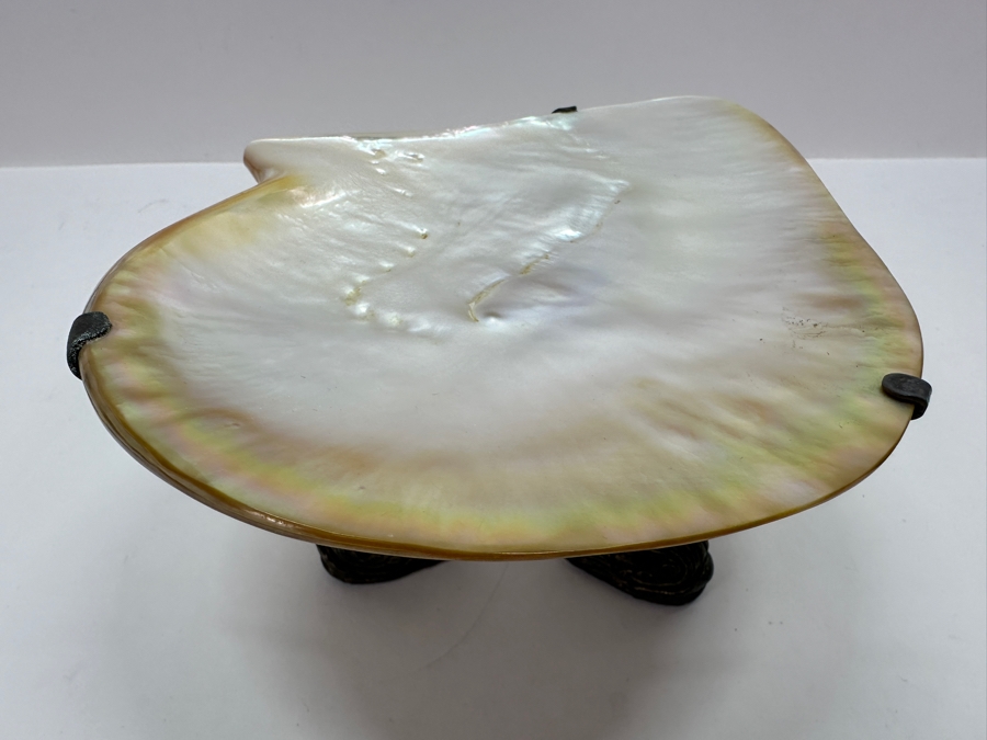 Vintage Maitland-Smith Mother Of Pearl Caviar Dish 7.5W X 6D X 3H [Photo 6]