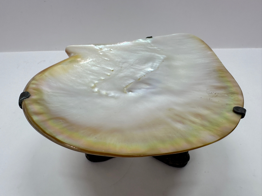 Vintage Maitland-Smith Mother Of Pearl Caviar Dish 7.5W X 6D X 3H [Photo 7]