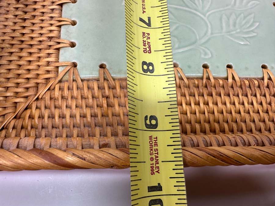 Woven Tray 12.5W, Stand And Basket With Porcelain Inserts [Photo 7]